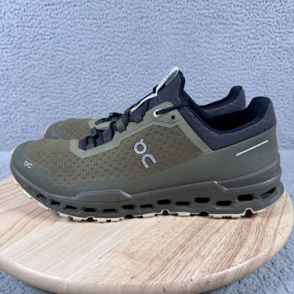 On Cloudultra Mens Size 12 Olive Green Trail Running Hiking Shoes NO INSOLES